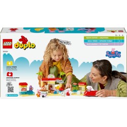 LEGO - DUPLO 10434 Il Supermercato di Peppa Pig con 4 Personaggi, Set con Macchina Giocattolo e Negozio da Costruire in Mattonci