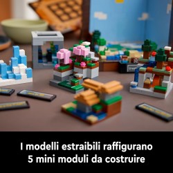 LEGO - 21265 Minecraft Banco da Lavoro, Set di Avventura per Festeggiare il 15° Anniversario del Videogioco, Modellino da Costru