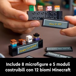 LEGO - 21265 Minecraft Banco da Lavoro, Set di Avventura per Festeggiare il 15° Anniversario del Videogioco, Modellino da Costru