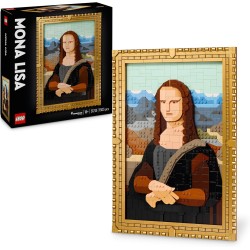 LEGO - Art 31213 Gioconda, Riproduzione Opera d Arte Rinascimentale di Leonardo da Vinci in Mattoncini, Decorazione da Parete di