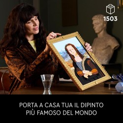 LEGO - Art 31213 Gioconda, Riproduzione Opera d Arte Rinascimentale di Leonardo da Vinci in Mattoncini, Decorazione da Parete di