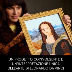 LEGO - Art 31213 Gioconda, Riproduzione Opera d Arte Rinascimentale di Leonardo da Vinci in Mattoncini, Decorazione da Parete di