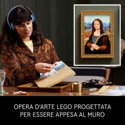 LEGO - Art 31213 Gioconda, Riproduzione Opera d Arte Rinascimentale di Leonardo da Vinci in Mattoncini, Decorazione da Parete di