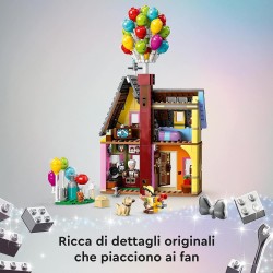 LEGO - Disney e Pixar 43217 Casa di “Up”, Modellino da Costruire con Palloncini e Figure di Carl, Russell e Dug, Serie 100° Anni