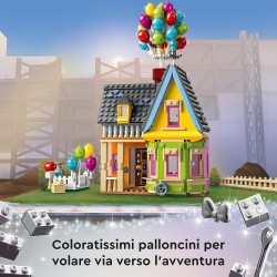 LEGO - Disney e Pixar 43217 Casa di “Up”, Modellino da Costruire con Palloncini e Figure di Carl, Russell e Dug, Serie 100° Anni