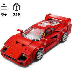 LEGO - Speed Champions 76934 Supercar Ferrari F40, Modellino di Auto Sportiva da Costruire, Macchina Giocattolo da Collezione co