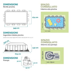 INTEX 26356 Ultra Xtr 549x274x132 cm con Pompa di Filtrazione a Sabbia, Scaletta,Telo di Copertura