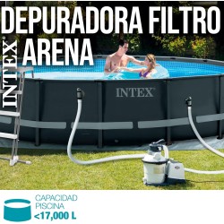 Intex 26642 Pompa a Sabbia, Flusso d Acqua 3.500 l/h, Flusso di Sistema 2.000 l/h