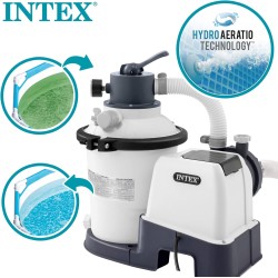 Intex 26642 Pompa a Sabbia, Flusso d Acqua 3.500 l/h, Flusso di Sistema 2.000 l/h