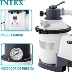 Intex 26642 Pompa a Sabbia, Flusso d Acqua 3.500 l/h, Flusso di Sistema 2.000 l/h