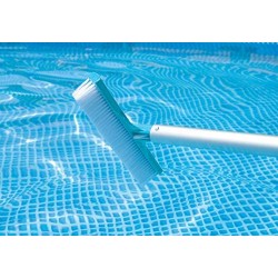 Intex 28003 Deluxe Kit di Pulizia per Piscine fino a 5.49 m, Grigio/Blu, 113.03 x 29.84 x 12.38 cm, Sacco in poliestere