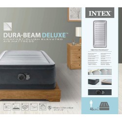 Intex Materasso Singolo Dura Beam Comfort-Plush Elevated 99x191x46 cm con pompa incorporata 64412