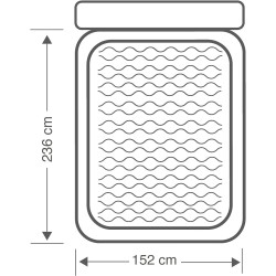 Intex Materasso Matrimoniale Dura Beam con Schienale 152x236x86 cm con pompa incorporata 64448