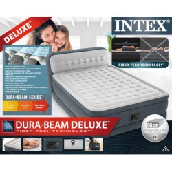 Intex Materasso Matrimoniale Dura Beam con Schienale 152x236x86 cm con pompa incorporata 64448