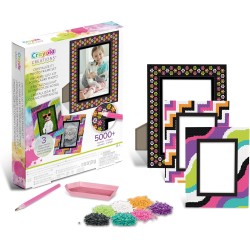 CRAYOLA Creations - Set Cornici Portafoto Personalizzabili con Cristalli Colorati, Attività Creativa e Regalo per Bambine, da 8 