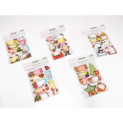 SET STICKER NATALIZI PER PACCHI 9 PEZZI