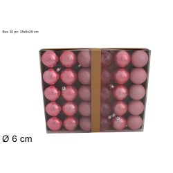 BOX 30pz PALLE 6cm ROSA 6 SOGGETTI