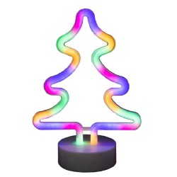 Albero Christmas decorative illuminated tree 93 LED NEON colorful 24 x 18 cm, 450232