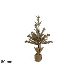 Albero Glitterato Vaso in Juta 80 cm