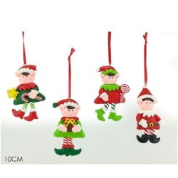 Appendino Elfo Natale 10 cm, 4 assortimenti, 1 pezzo, 404335