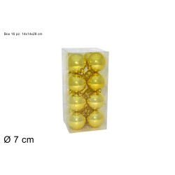 BOX 16 PALLE 7 CM LUCIDE ORO