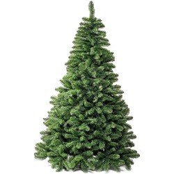 Albero Pino Paris Verde 225 cm -  Abete Artificiale Molto Folto 1601 Punte - 2S003486