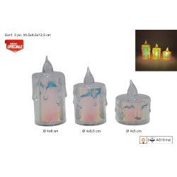 Candele Led Set 3 pezzi Rainbow