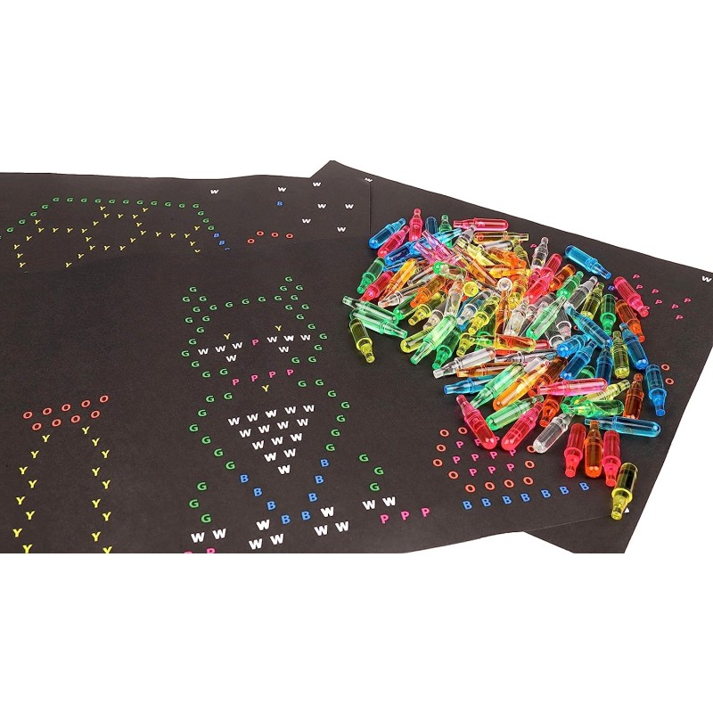 A di Arte - Lite Brite Basic Fun! 02224 Confezione di ricarica per mollette e modelli, accessori luminosi per tavolo da disegno,