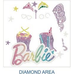 A di Arte - DIAMOND DOTZ DBX.093 - Set di pittura con diamanti 5D originale DOTZ Box Barbie Fantasy, set creativo con pietre a m