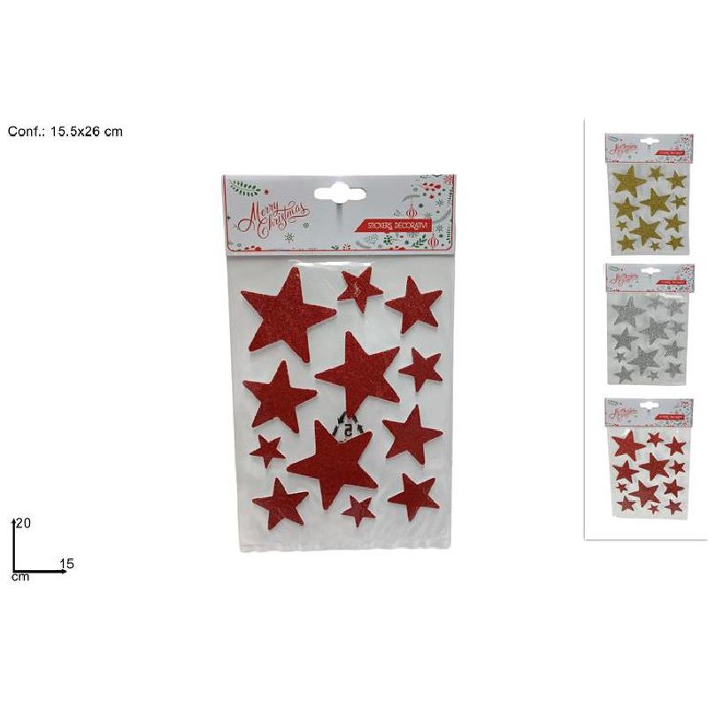 STICKER STELLE GLITTERATE 4 COL.