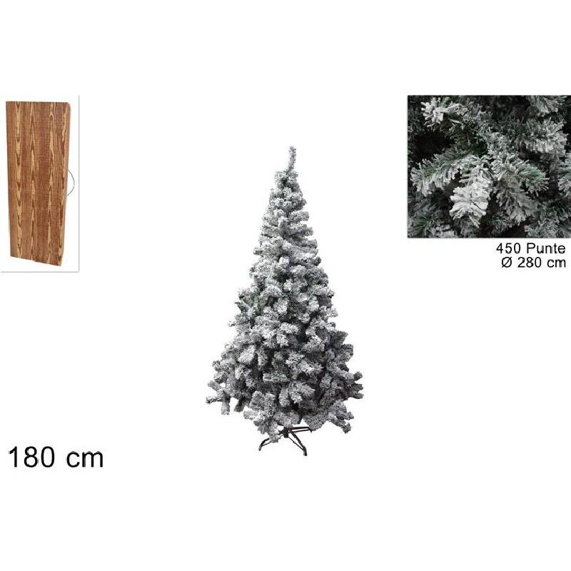 ALBERO DI NATALE SNOW ECO 180 CM 450 PUNTE