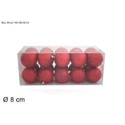 BOX PALLE 20 PZ ROSSO Ø 6 CM