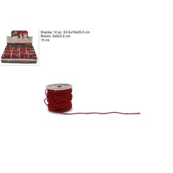 SPAGO RAFFIA ROTOLO 15 MT ROSSO