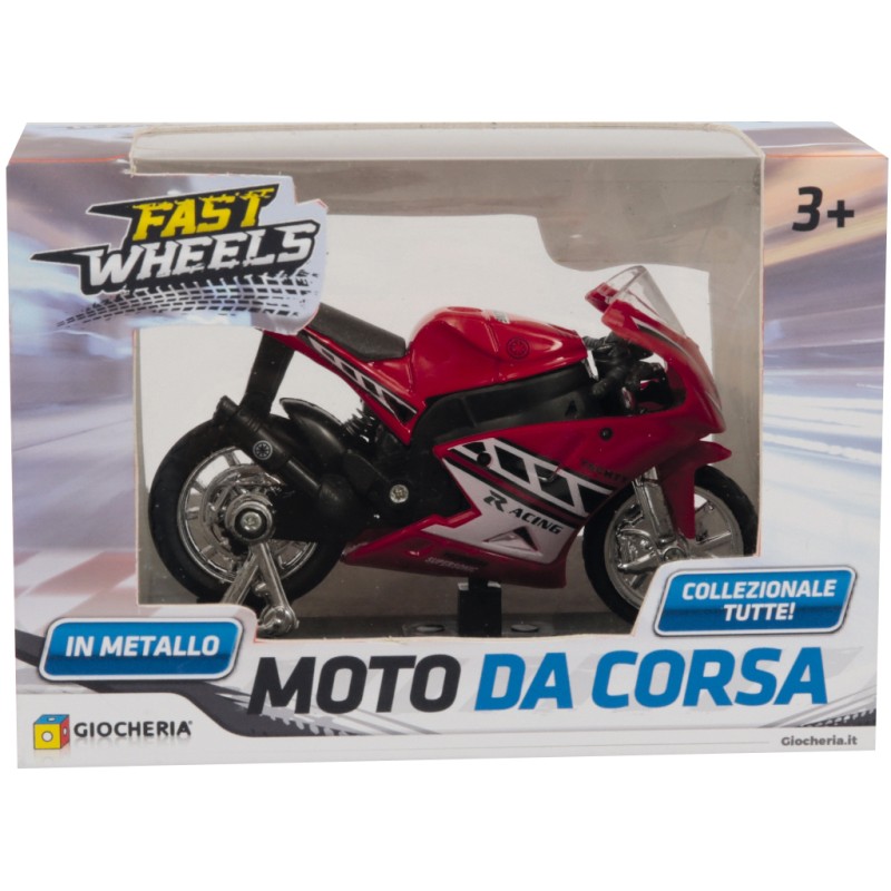 FAST WHEELS - Moto da Corsa Die Cast 4 Modelli Assortiti