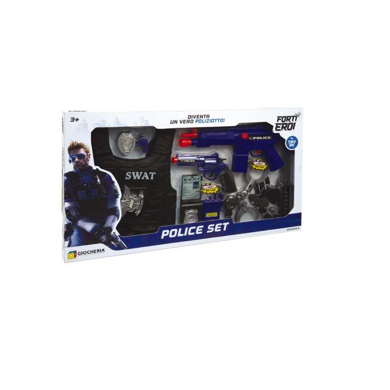 FORTI EROI - SET TRAVESTIMENTO POLIZIA CON ACCESSORI