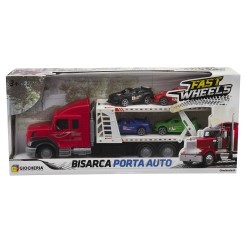 FAST WHEELS - Bisarca Portauto 1:32 4 Macchinine Incluse