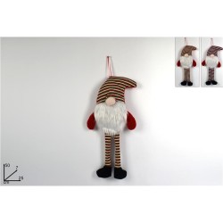 BABBO NATALE NORDICO APPENDINO 50 CM, 2 MODELLI ASSORTITI