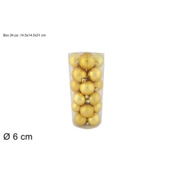 BOX PALLE Ø 6 CM 24 PZ ORO