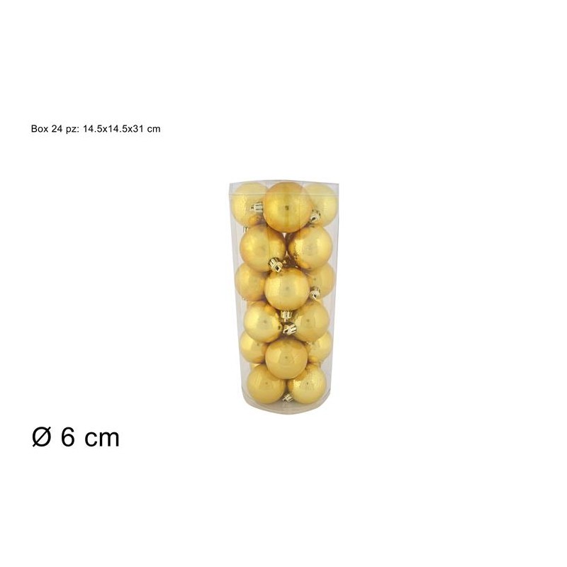 BOX PALLE Ø 6 CM 24 PZ ORO