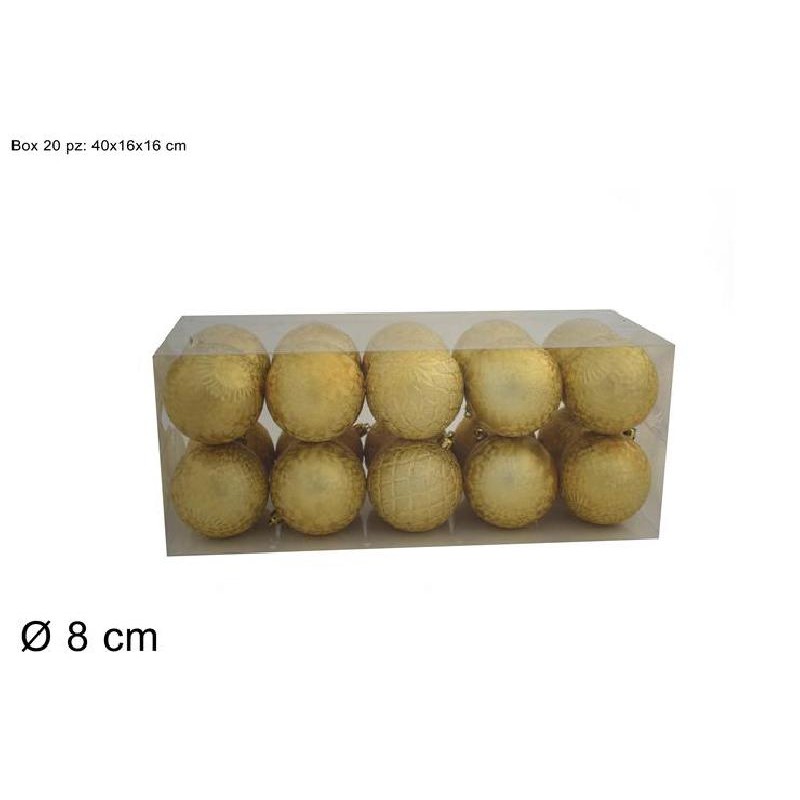 BOX PALLE Ø 8 CM 20 PZ ORO