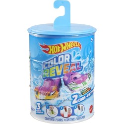 Hot Wheels - Color Reveal Confezione da 2 Veicoli in scala 1:64, Macchinine Cambia Colore, Giocattolo per Bambini 3+Anni, GYP13