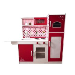 GIOCHI DI CASA - Cucina con Me ROSSA in Legno 110x118x34