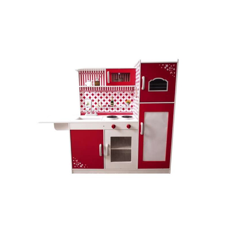 GIOCHI DI CASA - Cucina con Me ROSSA in Legno 110x118x34