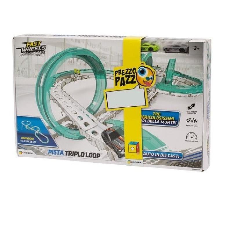 Fast Wheels - Triplo LOOP con 2 Auto di Giocheria