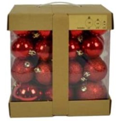 New Home Set con 54 palline rosse per l albero di Natale