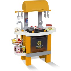 Giochi di Casa - Cucina MasterChef  Bambino 2 in 1 con Luce Si trasforma in Barbecue Completo di 26 Accessori 57 x 18 x 81,5 cm,