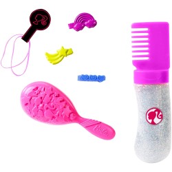 Mattel - Barbie Bambola con Capelli Lunghi Arcobaleno e Tanti Accessori, Giocattolo per Bambini 3 + Anni, M03K08