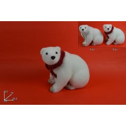 ORSO POLARE 23CM CON SCIARPA