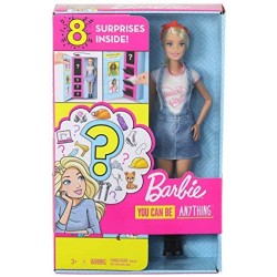 Barbie- Carriere a Sorpresa Bambola e 2 Outfit Ingegnere e Pattinatrice Giocattolo per Bambini 3+ Anni, GLH62