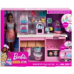 Barbie La Pasticceria Playset con Bambola Bionda, Isola per Cucinare, Forno e Accessori, Giocattolo per Bambini 4+ Anni